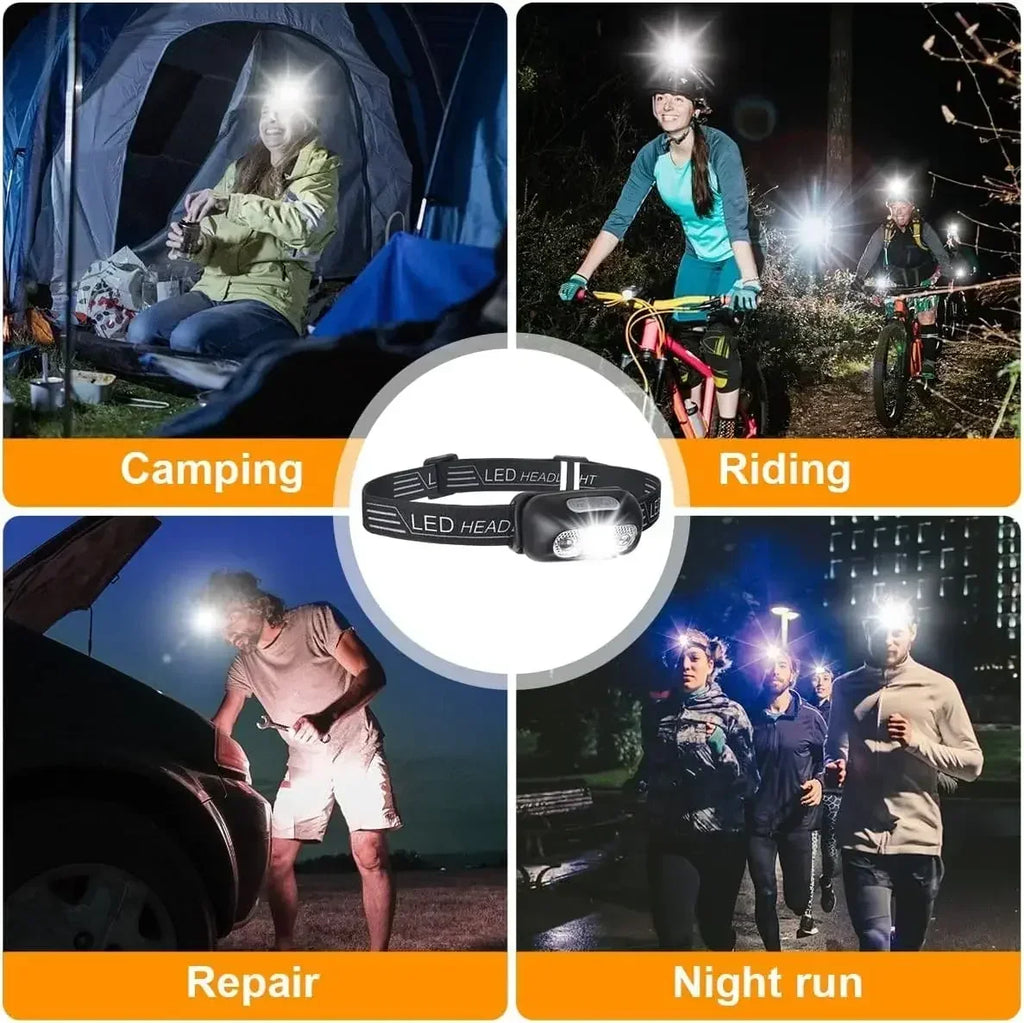 Mini Headlamp Strong Light Led Night Fishing Powerful Torch 