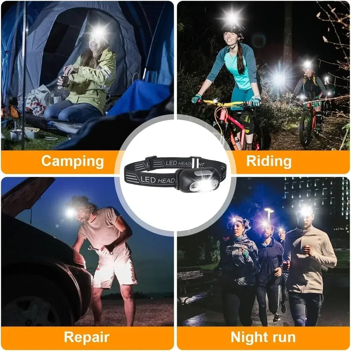 Mini Headlamp Strong Light Led Night Fishing Powerful Torch 