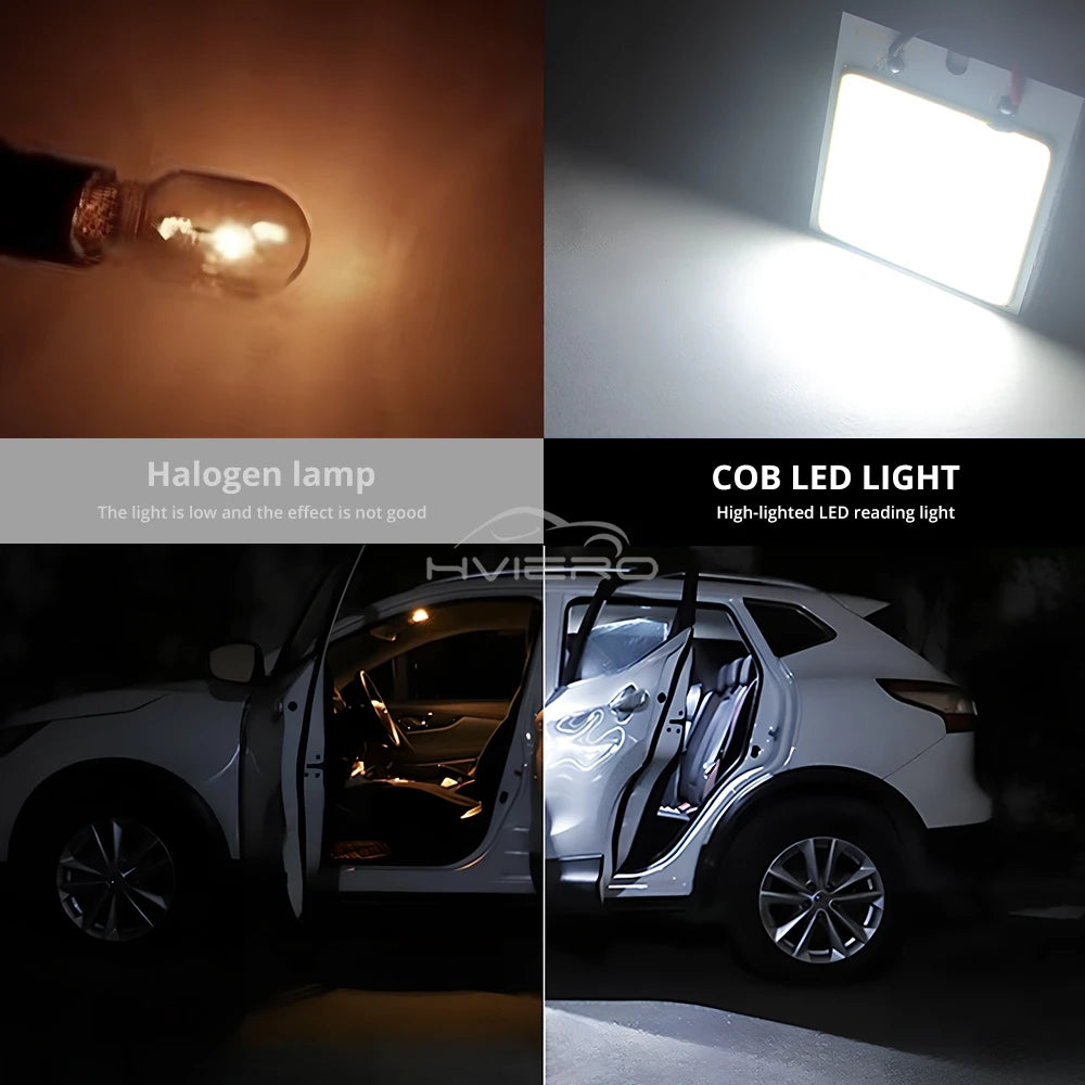 1/2/10PCS Cob 16 24 36 48SMD White Reading Lamp Led T10 Car 