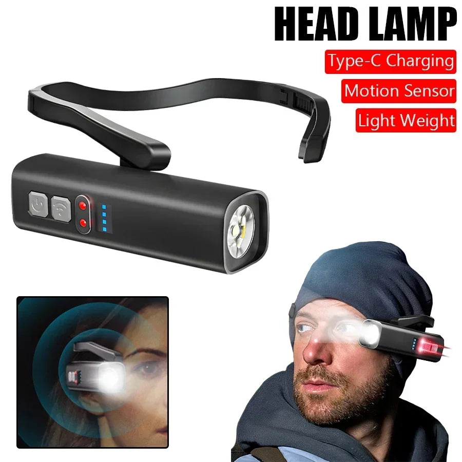 6818A Induction Led Headlamp 1500mah Lightweight Headlight P