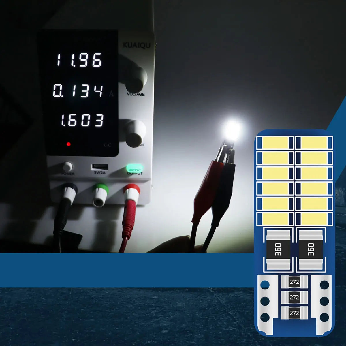 20PCS T10 W5W LED Canbus 3014 24SMD No Error 194 168 T10 LED