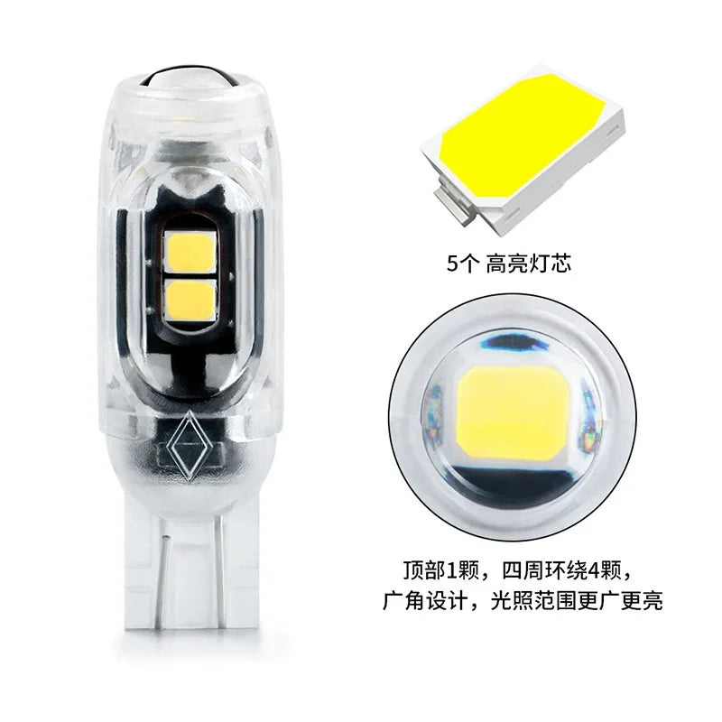 TCYATO2/4/10/20 PCS Flash Strobe T10 W5W LED Bulb12V 2835-5S
