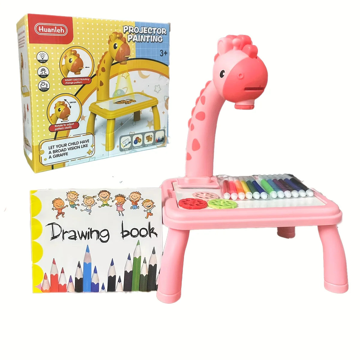 Kid s LED Projector Drawing Table Mini Toy Painting Set Tabl