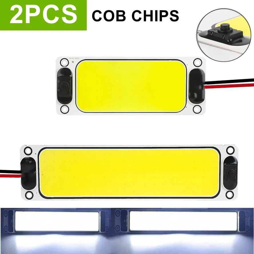 2PCS/Pack LED Car with Switch Reading Night Light 12-90V Int