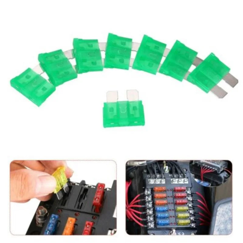 20pcs Standard Blade Fuse Kit 1A 2A 3A 4A 5A 7.5A 10A 15A 20