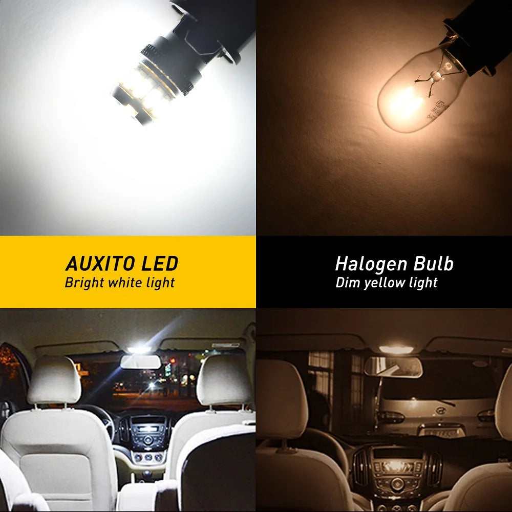 AUXITO 2Pcs Canbus T10 LED White W5W LED Bulb No Error Car I
