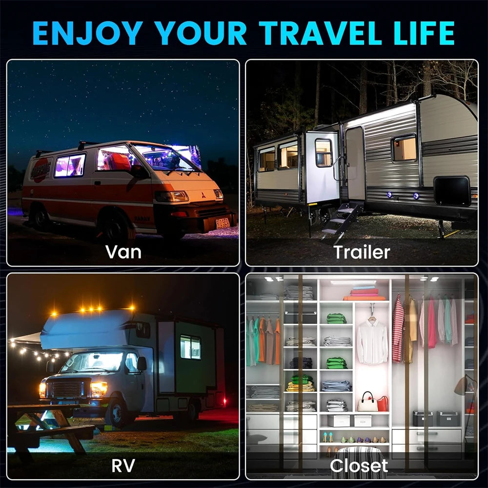 2PCS Car Trunk Camping Light 168LED Car Interior Lighting Ce