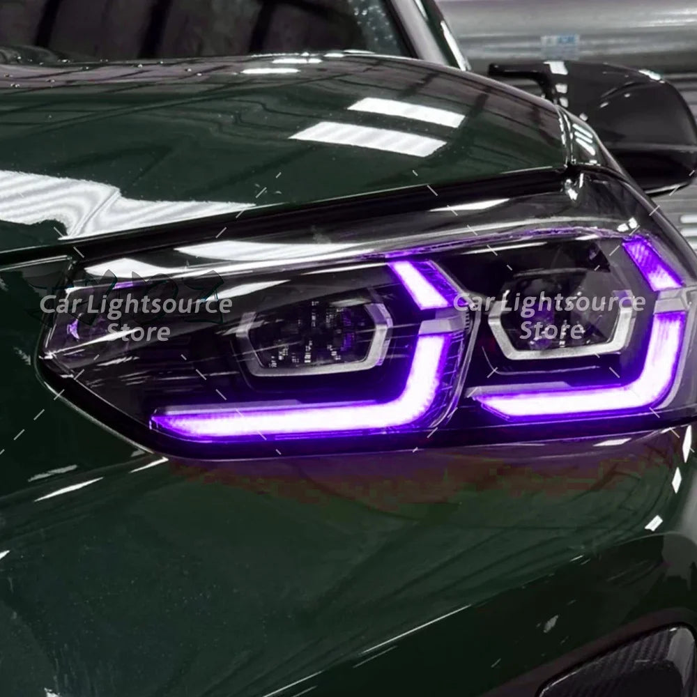 Angel Eye DRL LED Boards For BMW X3 X3M G01 X4 X4M G02 F97 F98 LCI 2021-2024 Headlight Daytime Running Light