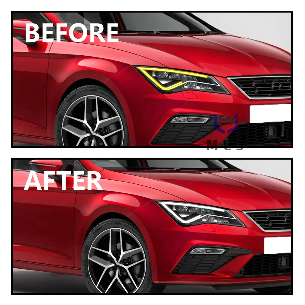DRL Chip Light Guide Strip Light Tube Board For VW Seat Leon MK3 5F Cupra 2013-2017 Auto Headlight