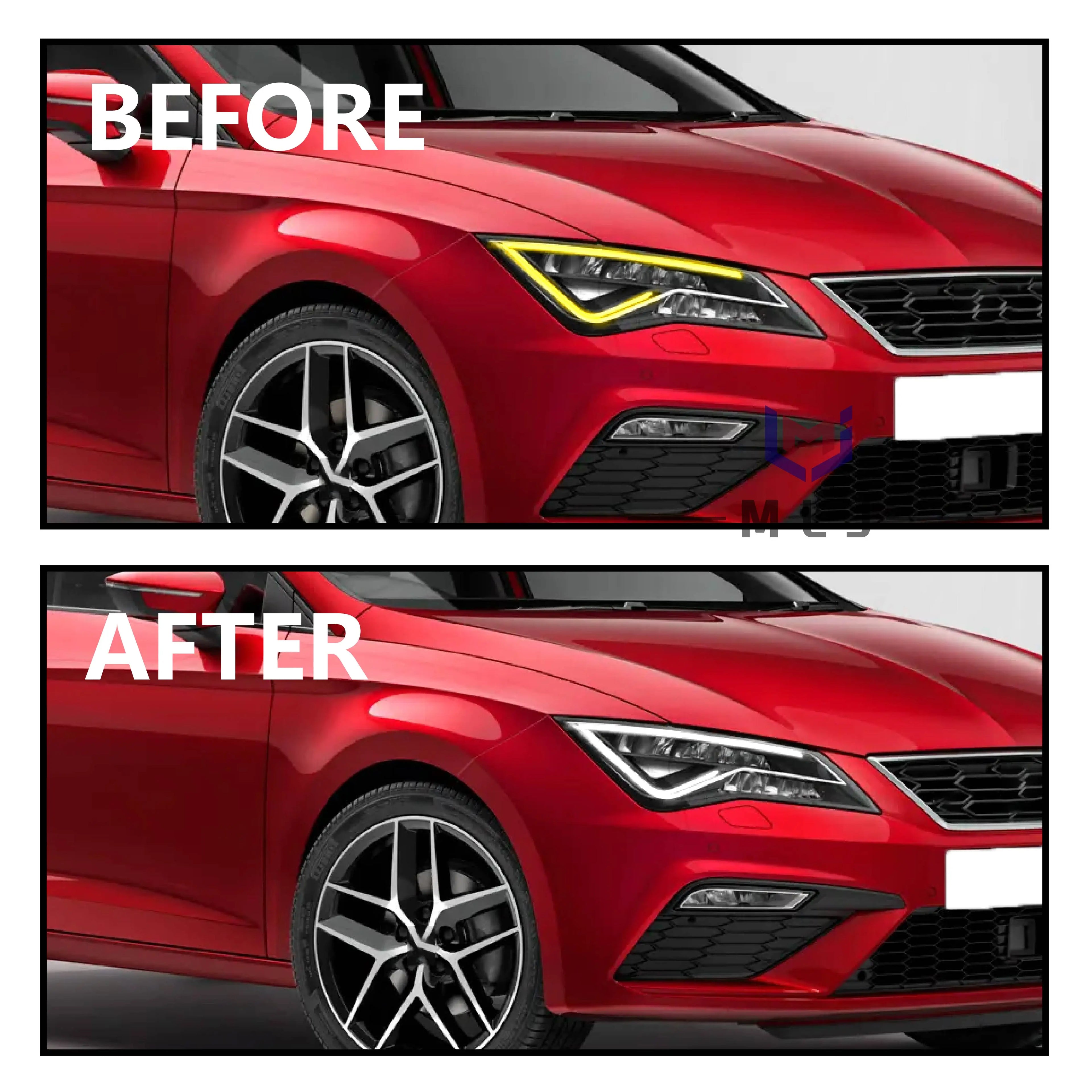 DRL Chip Light Guide Strip Light Tube Board For VW Seat Leon MK3 5F Cupra 2013-2017 Auto Headlight