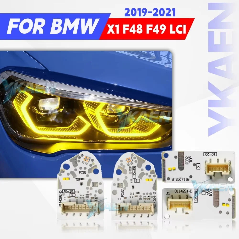 Angel Eyes LED DRL Boards For BMW X1 F48 F49 LCI 2019-2022 Blue Red Daytime Running Light Turn Signal for BMW