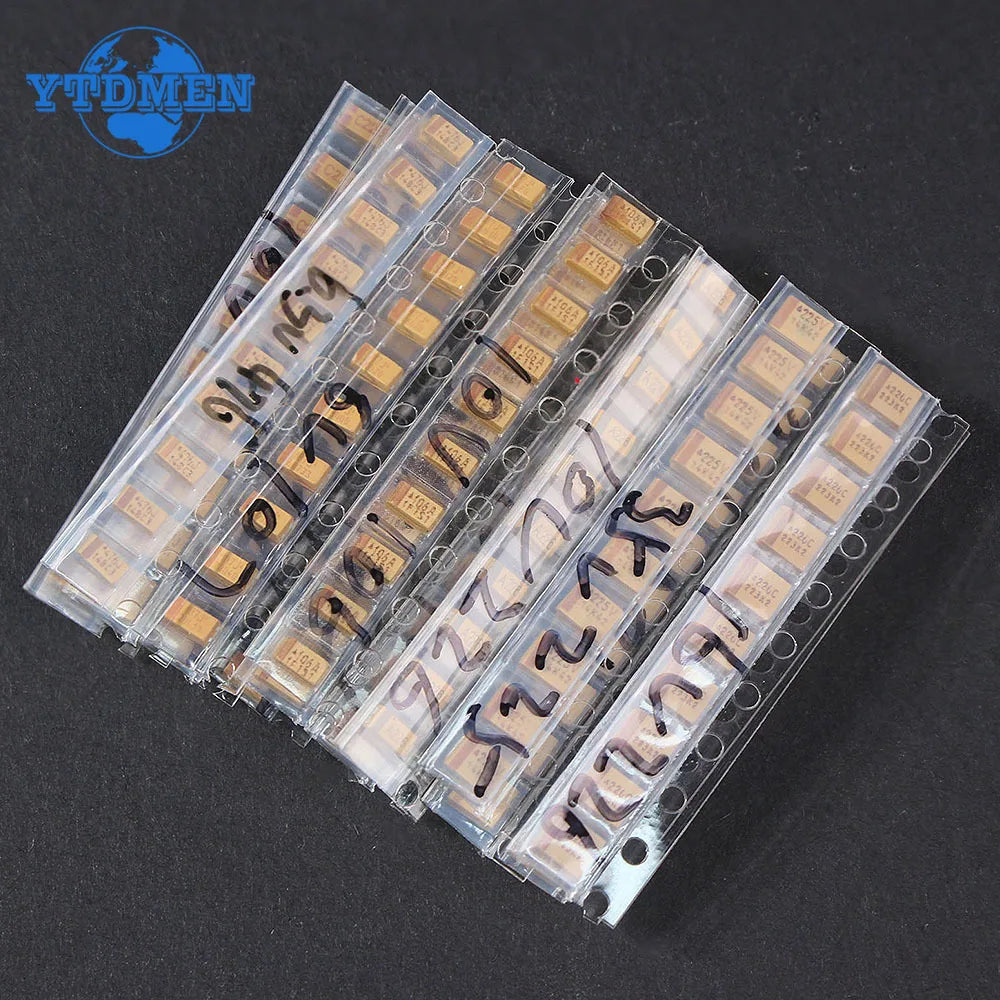 150PCS SMD Tantalum Capacitor Assortment Kit 1uf-220uf A/B C