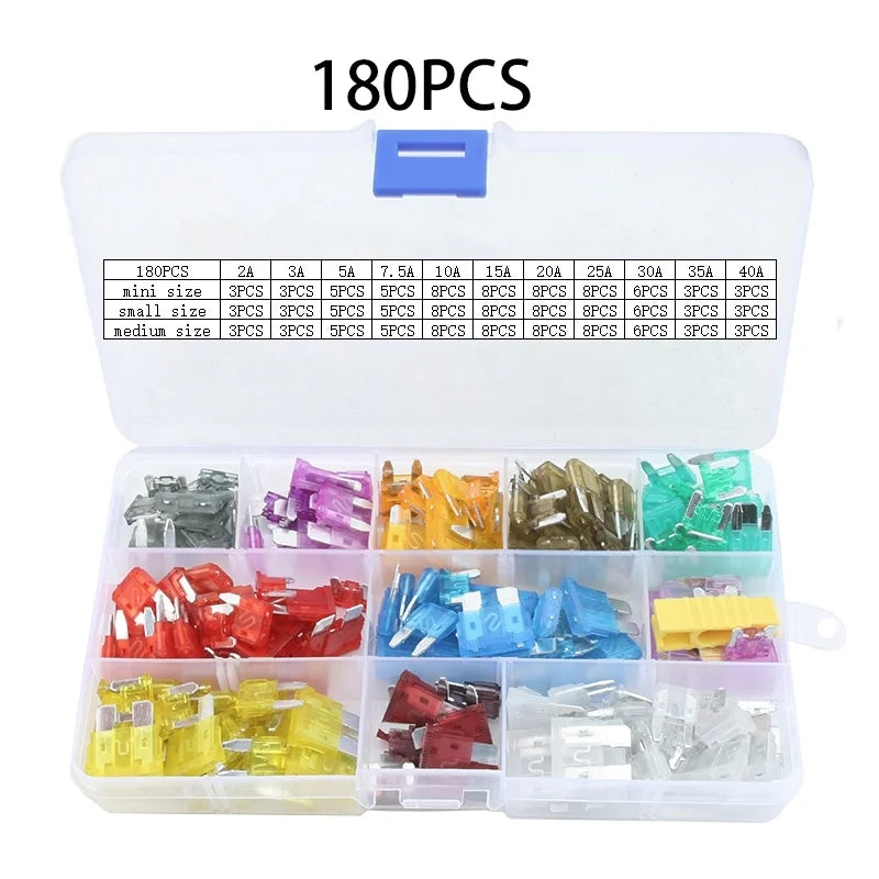 325Pcs Standard Car Fuses Assorted Kit 60 Mini Blade Car Fuse +60 Standard Automotive Fuse +60 Micro Fuse