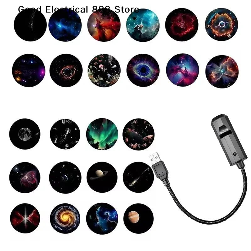 Romantic Rotatable Galaxy Star Projector Portable USB 24 LED