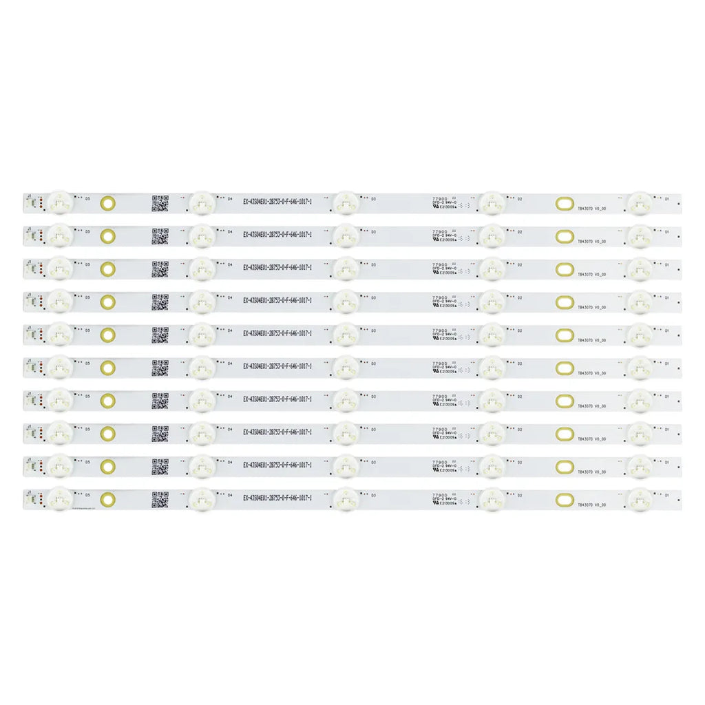 LED Backlight Strip for TB4307D V0_00 EX-43S04E01-2B753 MT43W MT43W-267C3 861A3 A B 26723 P430HVF01.0