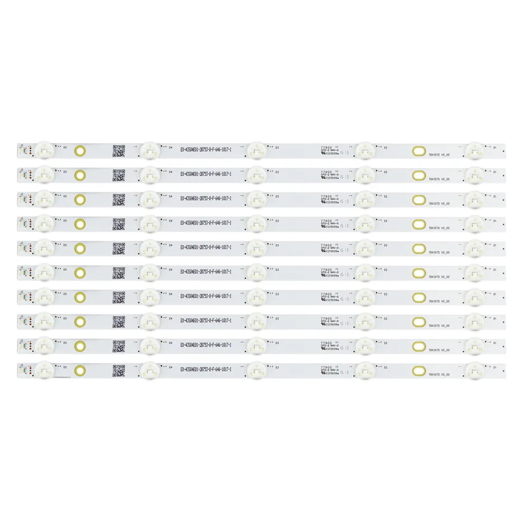 LED Backlight Strip for TB4307D V0_00 EX-43S04E01-2B753 MT43W MT43W-267C3 861A3 A B 26723 P430HVF01.0