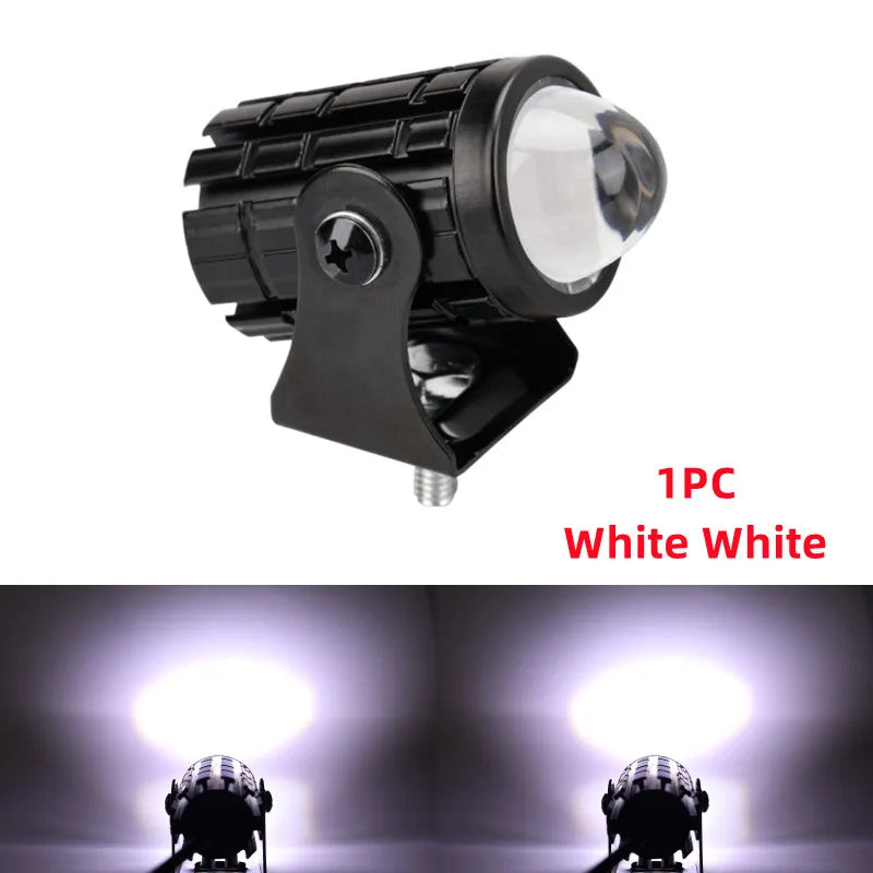 KEVANLY 1pc Mini Driving Light LED Projector Lens Motorcycle Headlight ATV Scooter for Auxiliary Spotlight Lamp