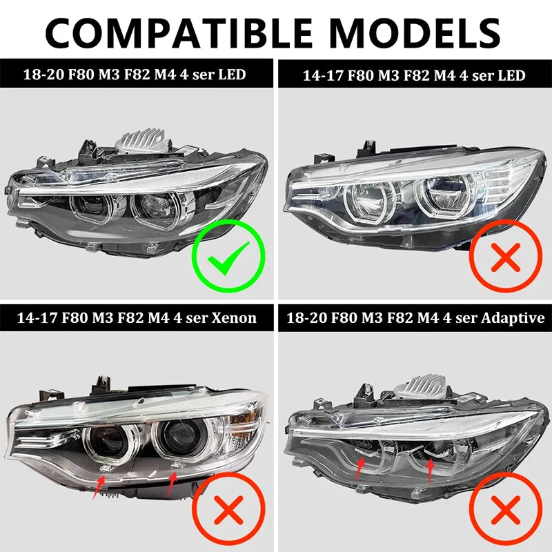Angel Eyes DRL For 18-20 BMW M3 M4 CSL 4 Series F80 F82 F83 F32 F36 F33 LCI Red Blue Amber for BMW F36 F80