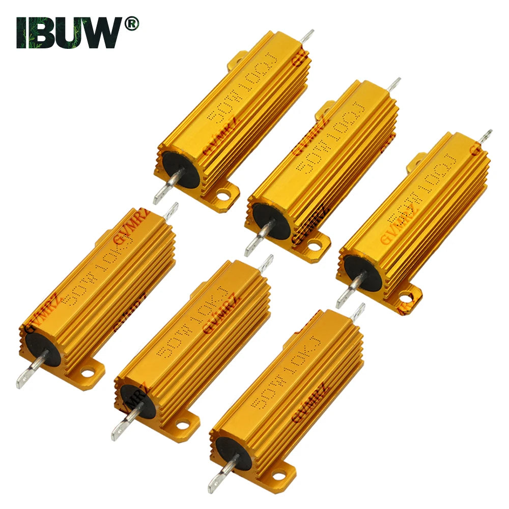 50W Aluminum Housing High Power Wirewound Resistor Assorted 