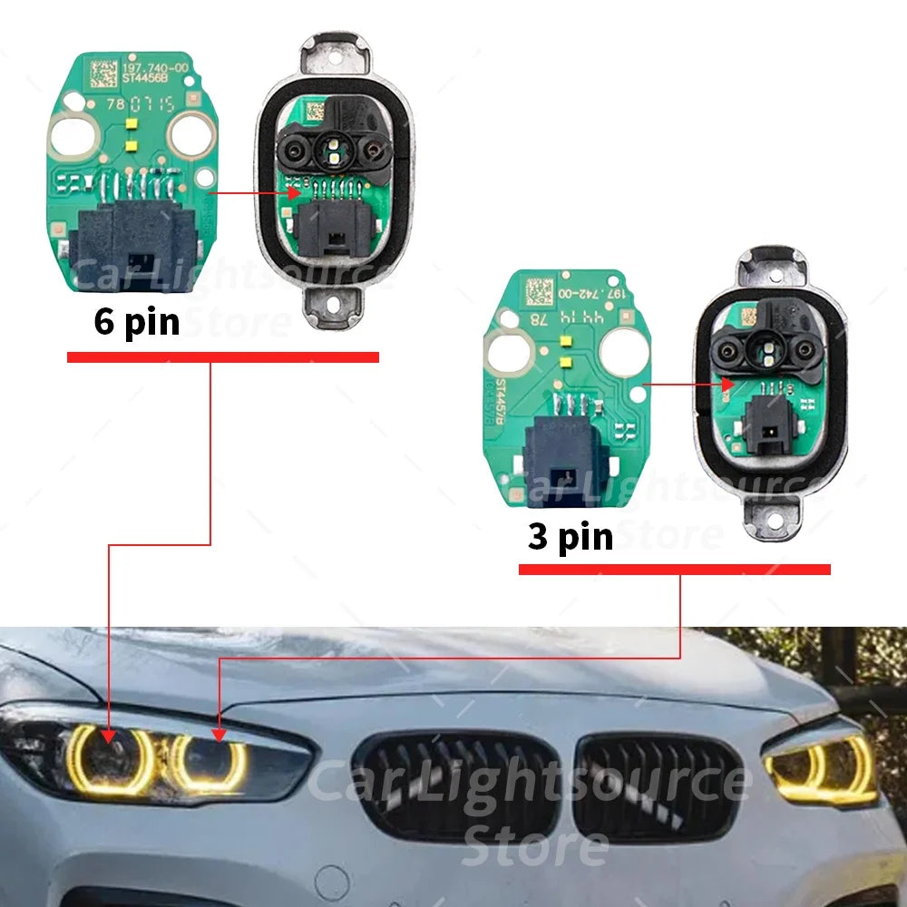 Angel Eyes LED DRL Boards For BMW 1 Series F20 F21 LCI 2016-2019 Car Headlight Daytime Running Lights Module