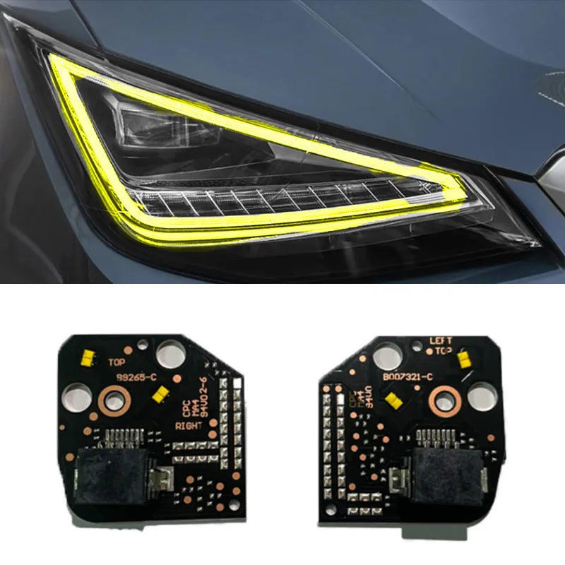 DRL LED daytime running lights board module 2013-2016 Red Blue Amber White for Seat MK3 2013-2016