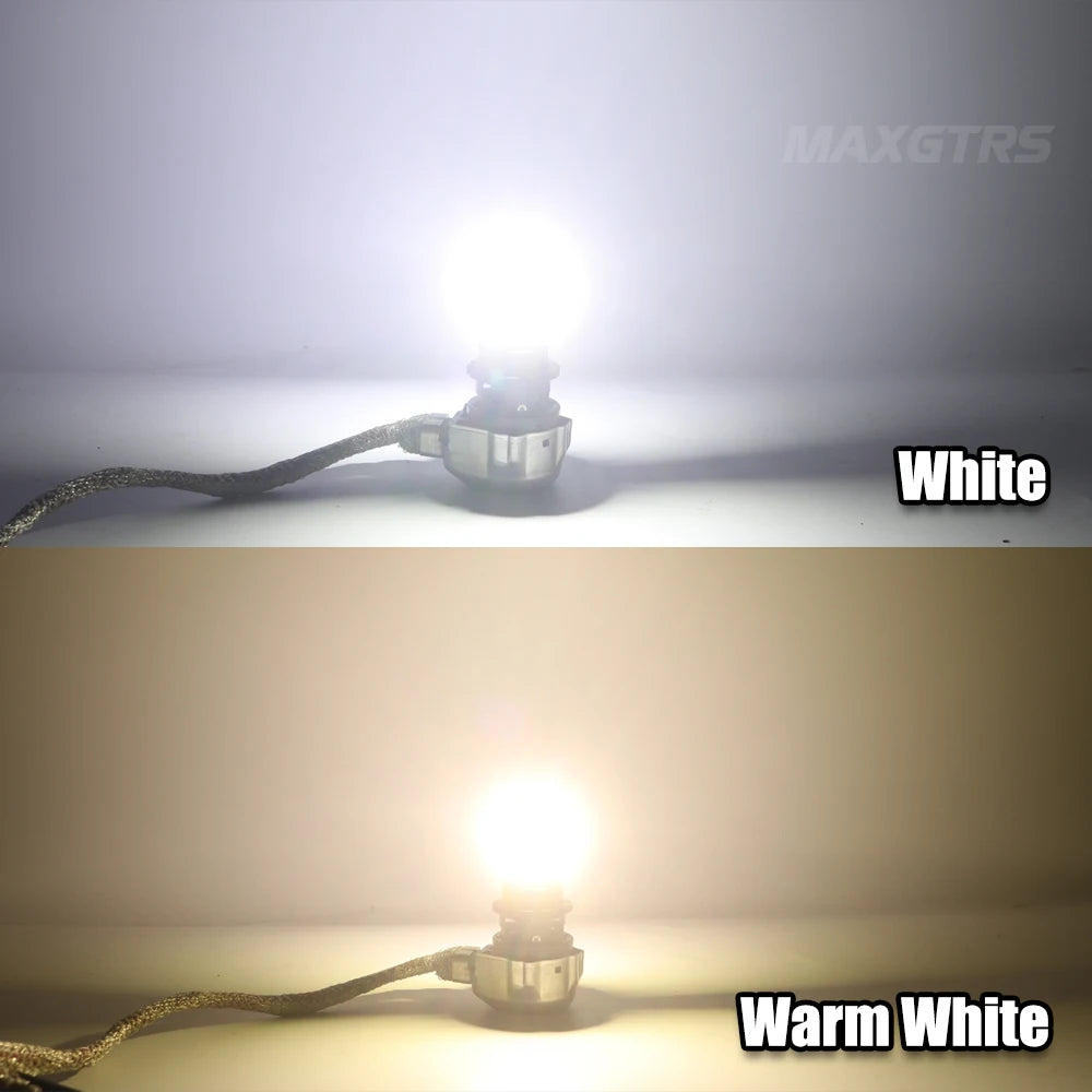 2Pcs Turbo D1S D3S D4S D2S LED Lamps Canbus 6500K White 90W 