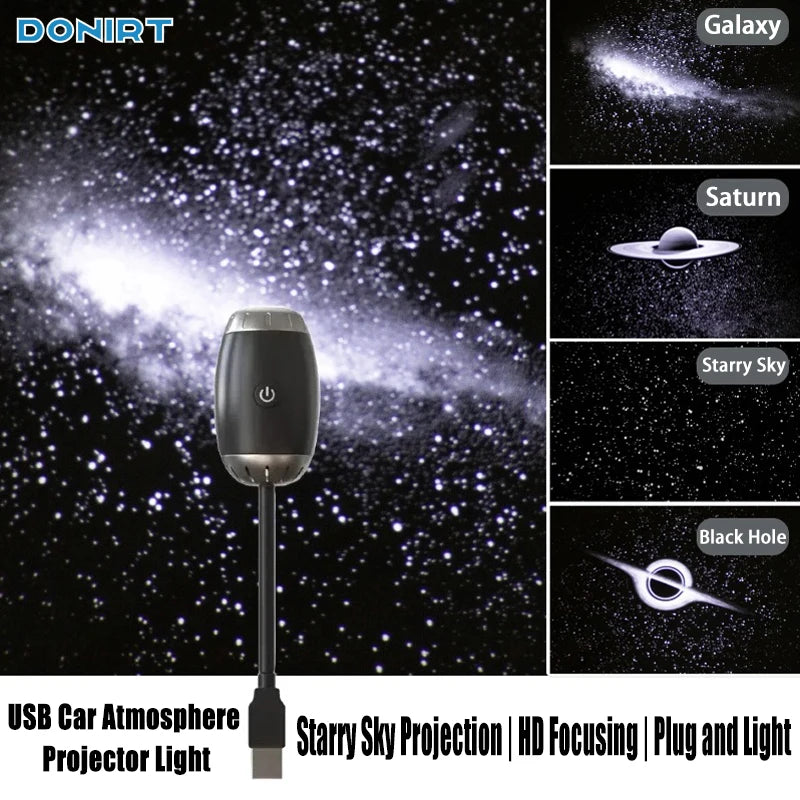 USB Car Atmosphere Projector Light Car Interior Ambient Ligh