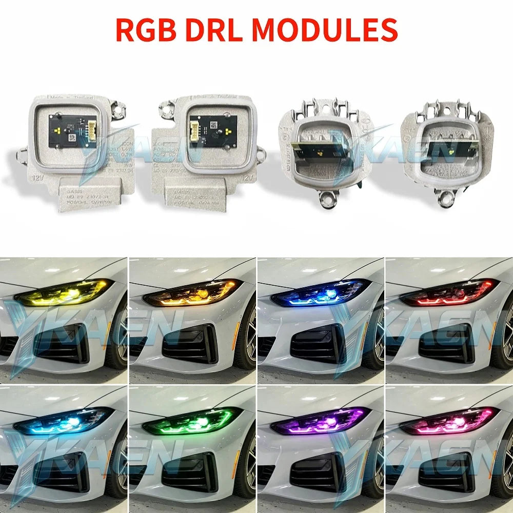 DRL LED Boards For 2021-2024 BMW M3 M4 G22 G23 G26 G80 G82 G83 Headlight Daytime Running Lights RGB
