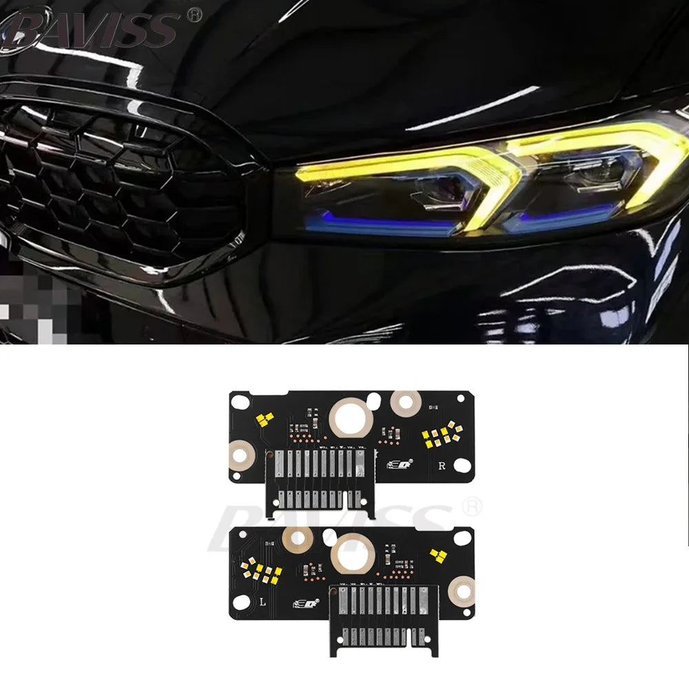 DRL Yellow LED Panel Daytime Running Lights Red Multicolor Yellow Daytime Running Lights for BMW G28