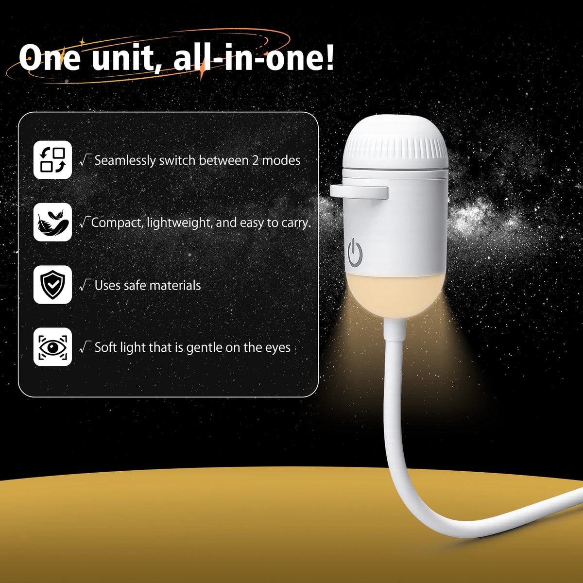 2 In 1 Usb Star Projector Lamp Manual Focus Adjustable Proje