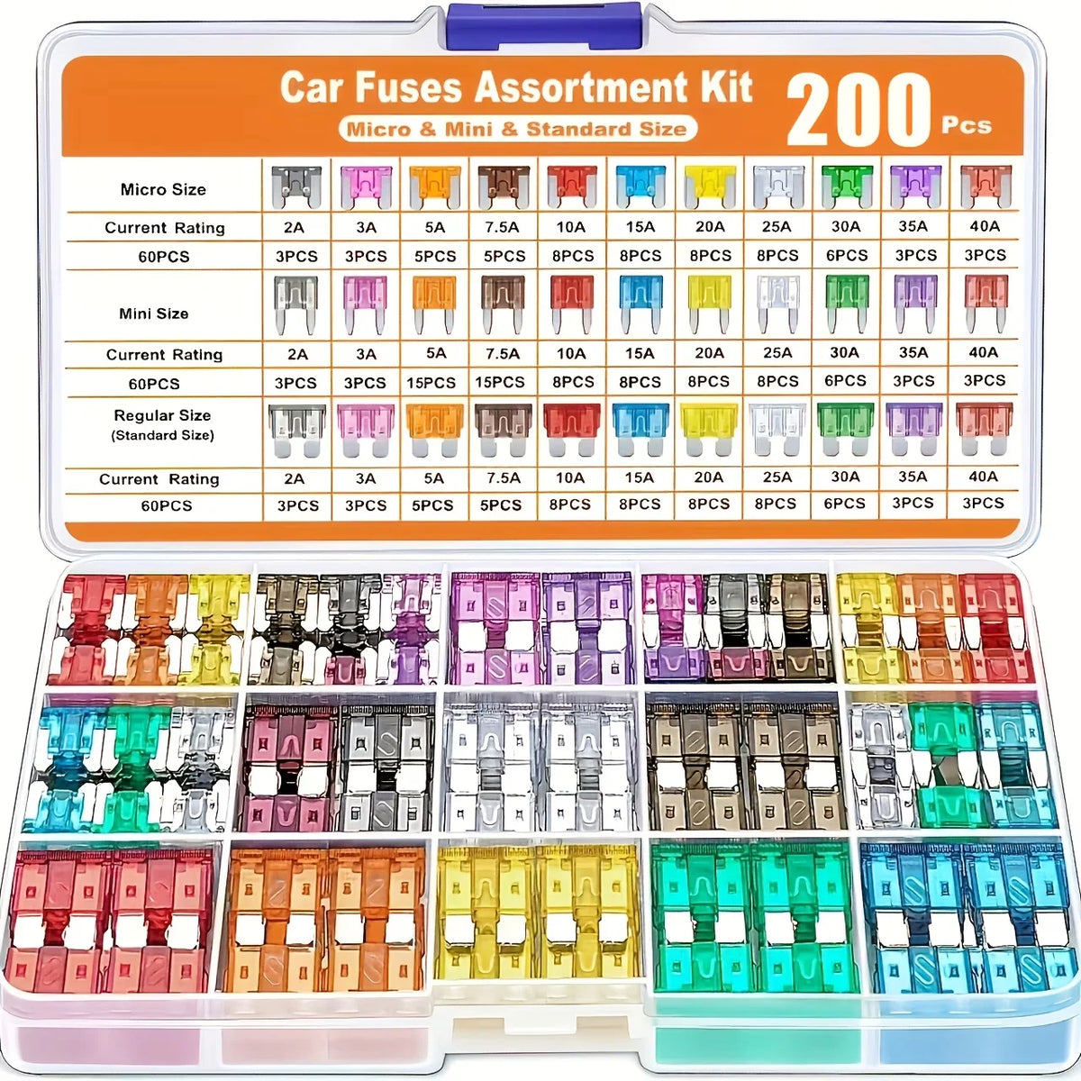 60/120Pcs Car Fuse Set - Various Small Size Fuses Universal Car Fuses - Reliable and Durable Auto Accessories