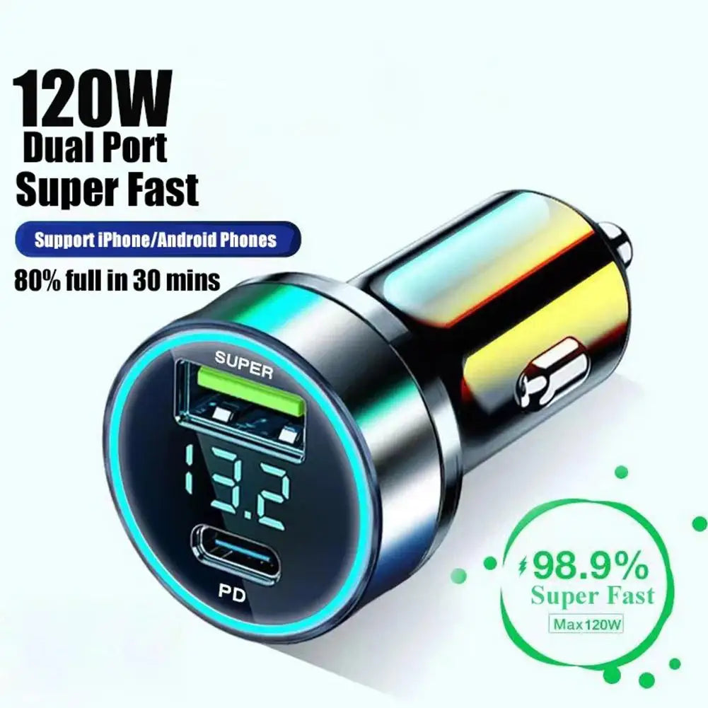 2 Port Super Fast USB Car Charger For iPhone 14 Pro Max 13 1