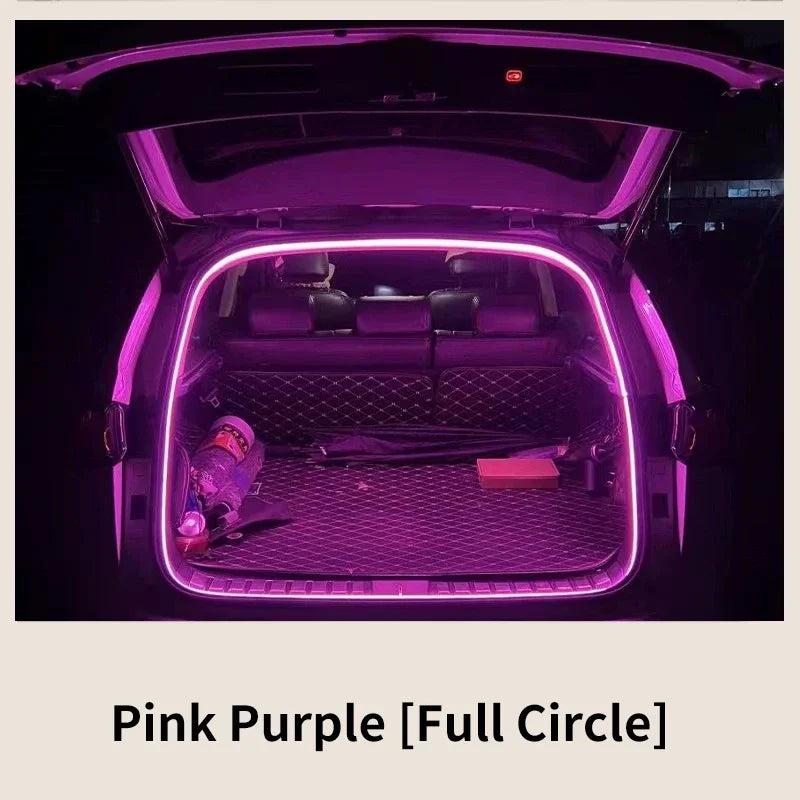Car Trunk LED Ambient Light Strip PVC Flexible Ambient Light Strip Automatic Switch Hidden Installation SUV/MPV universal