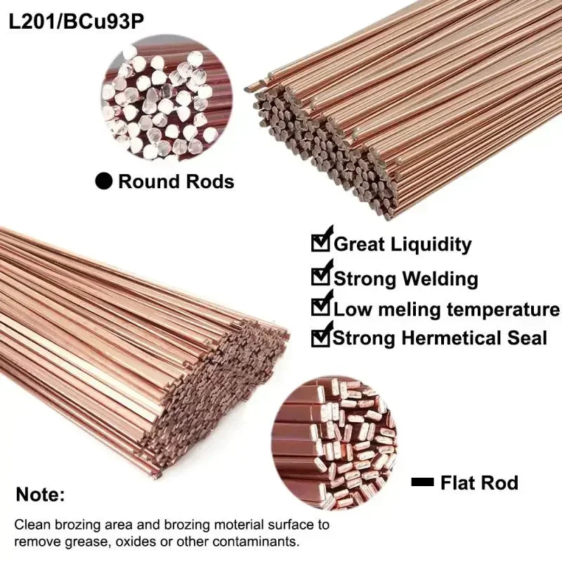 1-3mm Phosphor Coppers Welding Rods Round/Flat Electrode Wel