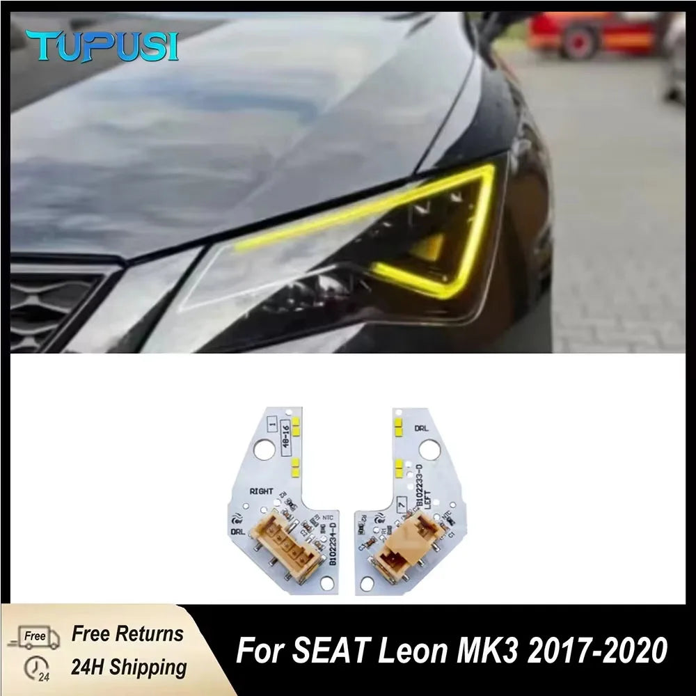 Angel Eyes DRL Boards For Seat Leon MK3 Cupra Daytime Running Light 5F0941475A 5F0941476A LED Headlight