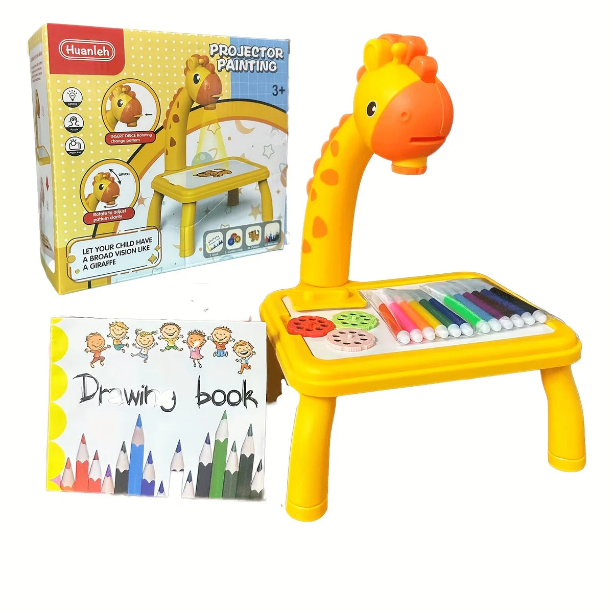 Kid s LED Projector Drawing Table Mini Toy Painting Set Tabl
