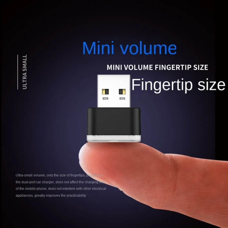 Car Mini USB LED Atmosphere Lights Car Interior Neon Decorat