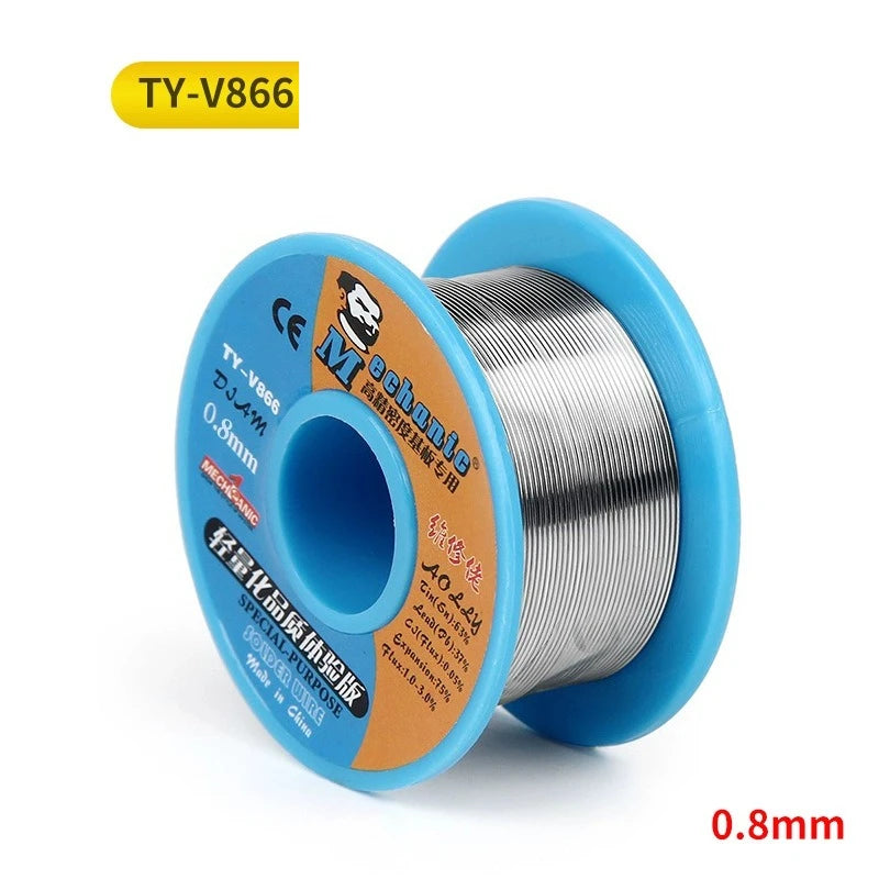 TY-V866 0.2-1.0mm Rosin Core High Purity Solder Wire 183 C f