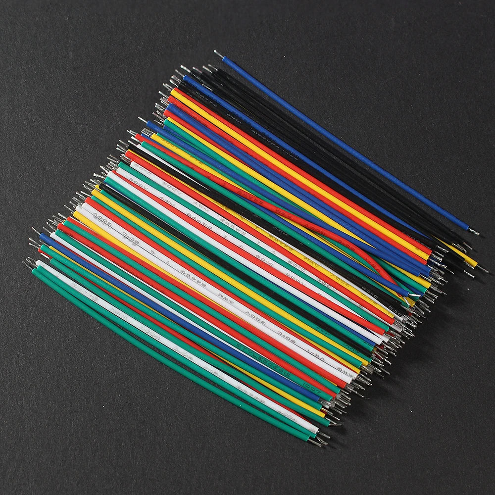 120pcs/lot 6 Color Tin-Plated Breadboard PCB Solder Cable 24