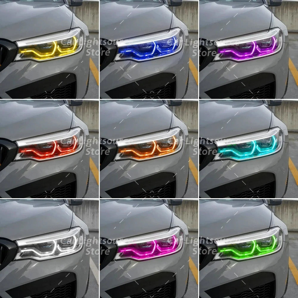 DRL LED Module Yellow Angel Eyes For BMW 5 Series G30 G31 17-20 Adaptive Headlight Daytime Running Lights