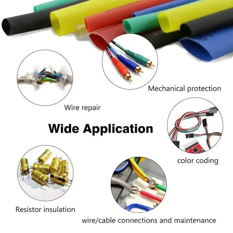 656/1060pcs Heat Shrink Tube With 300W Hot Air Guns Kit EU U