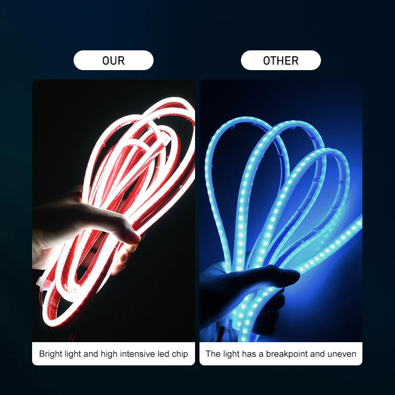 Super Bright Led Car Hood Daytime Running Light Strip Scan L