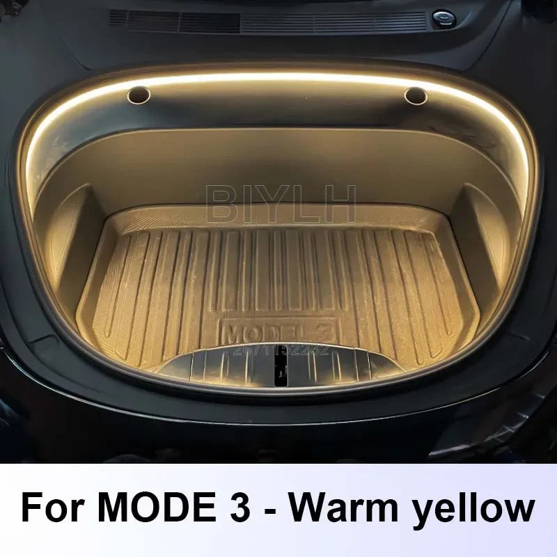 For Tesla Model 3 2021-2023 Front Trunk Ambient Light Model Y Trunk Lamp Car LED Light Flexible waterproof light bar Accessories