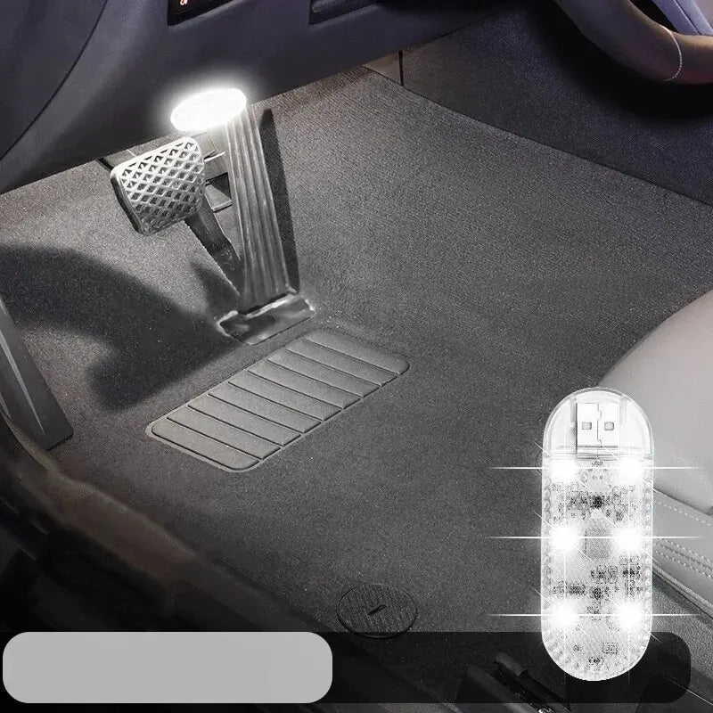 High Brightness LED Touch Light USB Charging Car Interior Lighting Magic Sticker Ambient Lamp With Strobe Mode For Multi-color