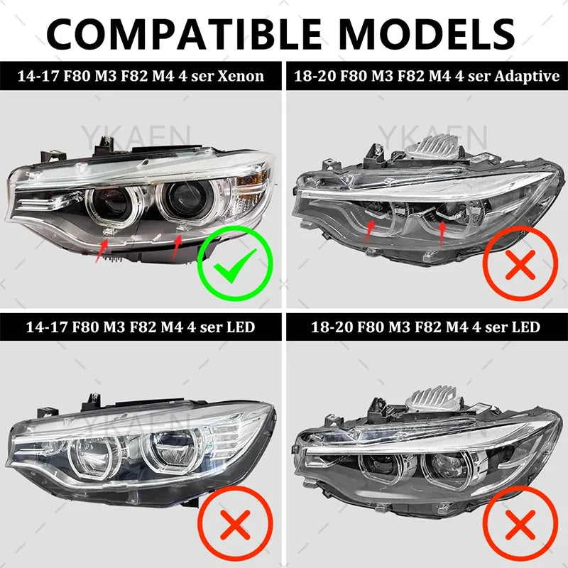 Xenon Headlight Daytime Running Light Yellow Red Blue Angel Eyes DRL Module for BMW F80 F82 F83