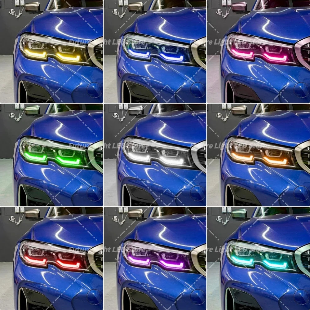 DRL Boards Angel Eyes Yellow Blue Red For 2019-2022 BMW 3 Series G20 G21 LED Headlight Daytime Running Light