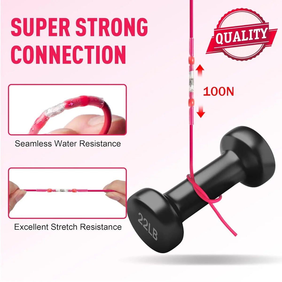 100PCS Heat Shrinkable Wire Connectors SST Waterproof Sleeve
