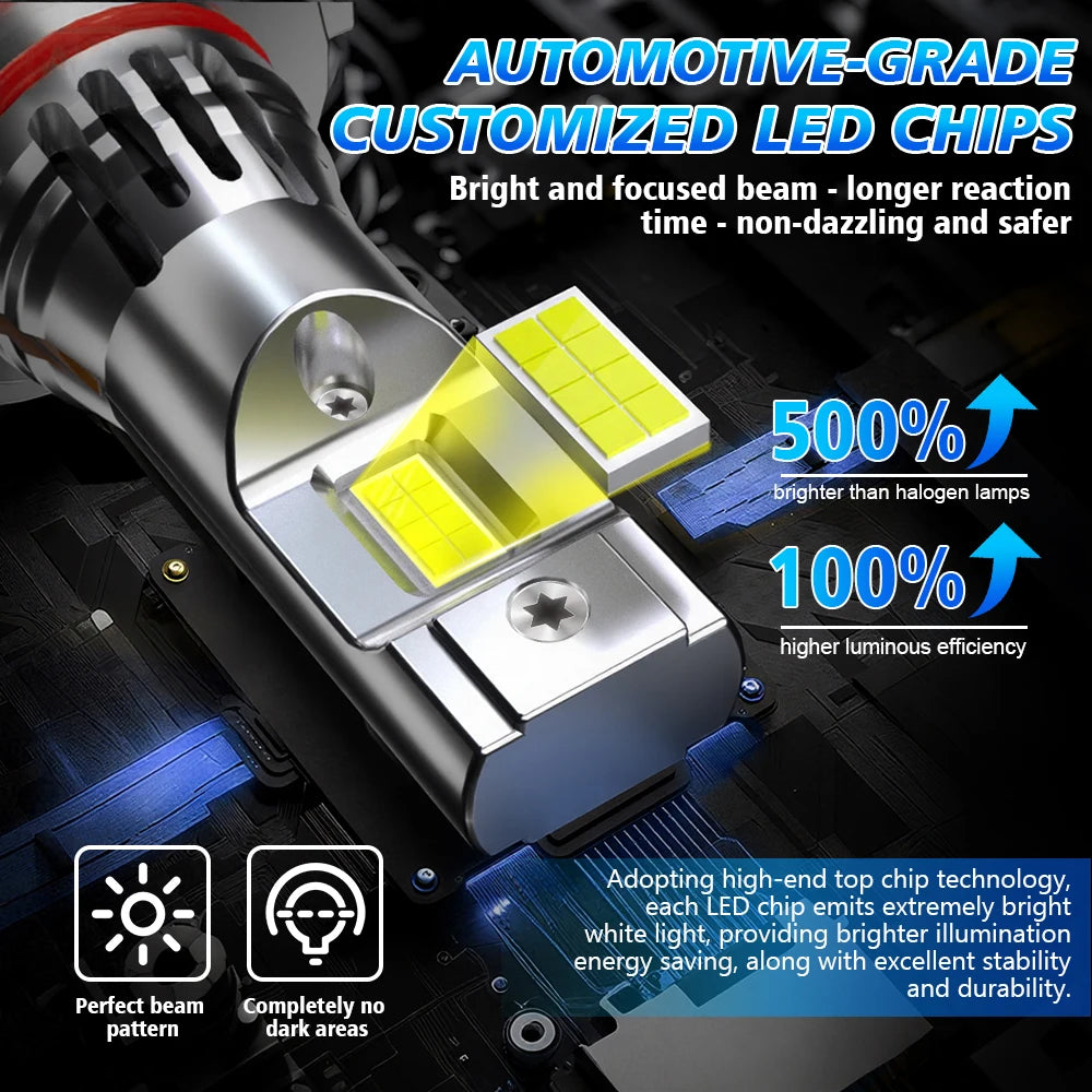 2/4Pcs LED Headlight Bulbs 180W Turbo Fan Car lamp For VOLVO