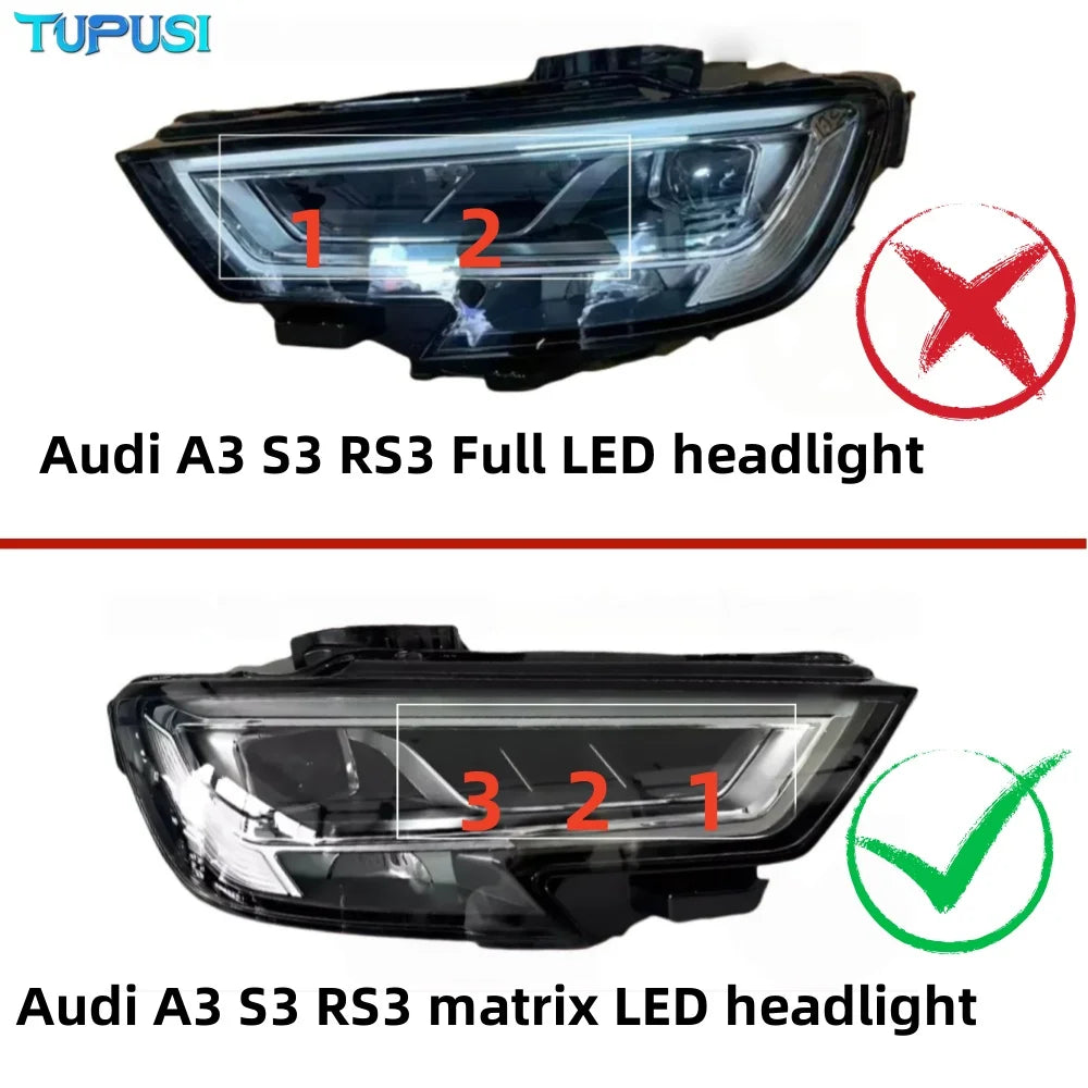 DRL LED Board for AUDI A3 FULL LED YELLOW 17-20 LED Daytime Running Lights Headlight Yellow Conversion