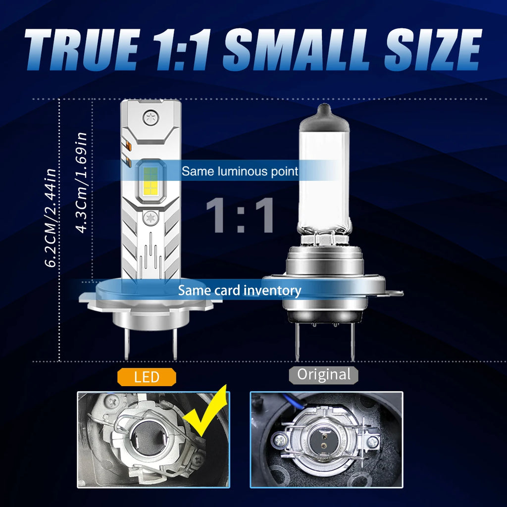 4PCS H7 H1 LED Headlight High/Low Beam Light Bulbs Set 6000K